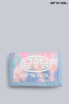 Dreifach unterteilte Brieftasche aus recyceltem Polyester mit Animalprint, Pink (U72863) | 20 €
