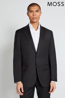 Moss x Cerutti Black Tailored Fit Twill Suit: Jacket (U72914) | AED1,134