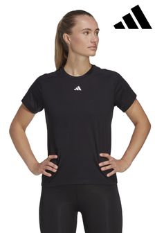 adidas Black Aeroready Train Essentials Minimal Branding Crewneck T-Shirt (U73087) | 114 QAR