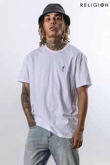 Religion White Relaxed Fit Crew Neck T-Shirt (U73092) | €60