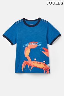 Joules Archie Blue Crab Artwork T-Shirt (U73141) | €30 - €33