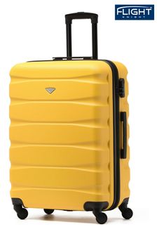 Flight Knight Yellow/Black Medium Hardcase Lightweight Check In Suitcase With 4 Wheels (U73166) | €77