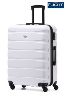Flight Knight White/Black Medium Hardcase Lightweight Check In Suitcase With 4 Wheels (U73169) | €77