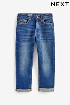 Blue Loose Fit Cotton Rich Stretch Jeans (3-17yrs) (U73216) | INR 1,213 - INR 1,764