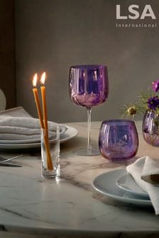 LSA International Set of 4 Purple Aurora Polar Violet Stemless Glasses (U73377) | €59