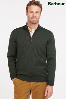 Barbour® Green Gamlin Half Zip Wool Jumper (U73455) | $354