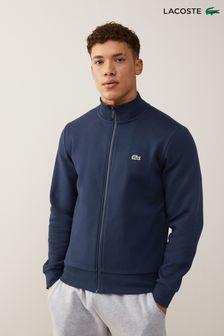 Lacoste Fleece-Trainingstop mit durchgehendem Reißverschluss, Blau (U73618) | 155 €