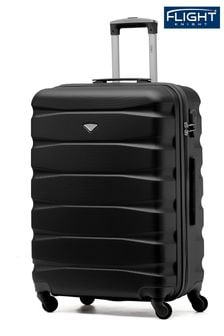Flight Knight Black Medium Hardcase Lightweight Check In Suitcase With 4 Wheels (U73629) | €86