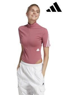 adidas Pink Future Icons 3-stripes Bodysuit (U74069) | $64