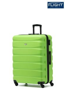 أخضر/أسود - حقيبة سفر كبيرة صلبة خفيفة 4 عجلات من Flight Knight (U74074) | 396 ر.ق