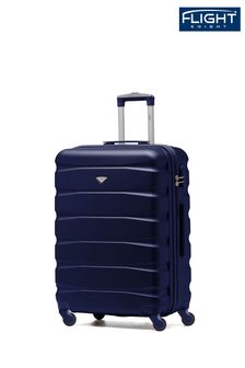 Flight Knight Navy Medium Hardcase Lightweight Check In Suitcase With 4 Wheels (U74077) | kr779