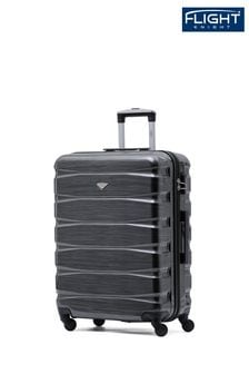 Flight Knight Grey/Black Gloss Medium Hardcase Lightweight Check In Suitcase With 4 Wheels (U74079) | kr779