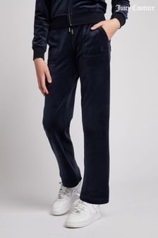 Juicy Couture Tonal Embro Velour Patch Pocket Wide Leg Joggers (U74139) | €25 - €31