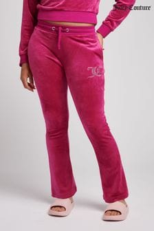 Розовый - велюр Juicy Couture Спортивные брюки со стразами (U74170) | €34 - €45