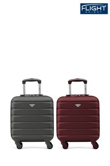 Темно-серый + бордовый - Набор из 2 чемодан для ручной клади 45x36x20 см на 4 колесиках с абс-боксером Flight Knight Easyjet (U74190) | €119