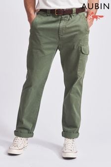 Washed Khaki - Aubin Elsham Military Trousers (U74264) | DKK1.100