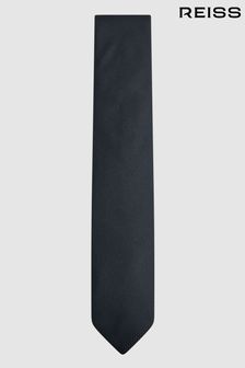 Navy - Reiss Ceremony Textured Silk Blend Tie (U74290) | kr880