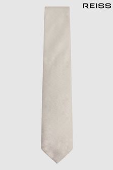 Reiss Champagne Ceremony Textured Silk Blend Tie (U74296) | 367 SAR