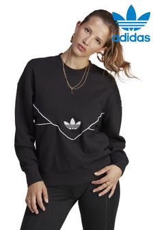 Sweat ras de cou Adidas Originals Boyfriend Noir (U74340) | €30