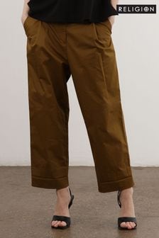 Verde - Pantaloni casual cu buzunare Religion Dress Up Cargo Gleam (U74405) | 418 LEI