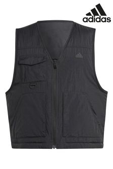 adidas Black Junior City Escape All Purpose Padded Pocket Vest (U74407) | €19