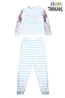 Brand Threads Blue Girls Frozen Fleece Pyjamas (U74546) | LEI 107