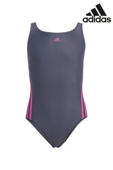 adidas Blue 3S Swimsuit (U74561) | 124 QAR