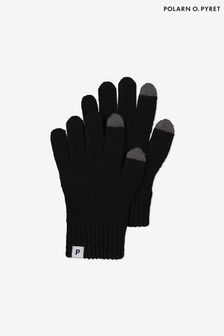 Polarn O Pyret Wool Touch Screen Black Gloves