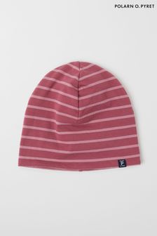 Polarn O Pyret Purple Organic Cotton Fleece Lined Beanie Hat (U74637) | 57 zł