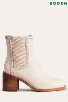 Boden Cream Block Heel Chelsea Boots (U74671) | 1,084 SAR
