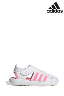 adidas White Kids Summer Closed Toe Water Sandals (U74676) | €16