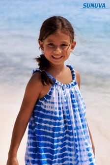 Blue - Sunuva Tie Dye Beaded Dress (U74758) | kr1 050