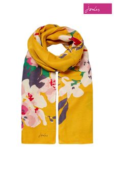 Joules 黃色 River 輕質梭織長方形印花圍巾 (U74849) | HK$245