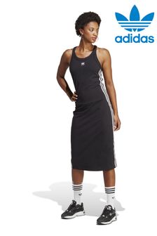 adidas Originals Black Adicolor Classics 3-stripes Long Vest Dress (U74958) | $58