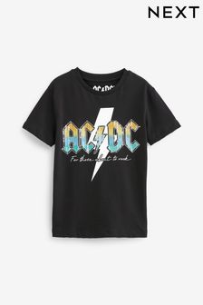 Negru - Tricou cu licență acdc (3-16ani) (U75184) | 108 LEI - 132 LEI