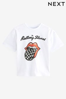 Белый - Футболка с лицензированным принтом Rolling Stones (3-16 лет) (U75188) | €18 - €22