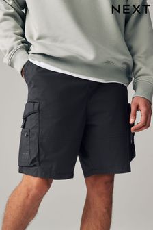 Črna - Cargo kratke hlače z več žepi (U75193) | €28