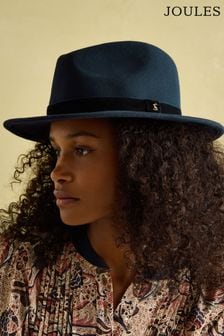 Joules Maude Navy Blue Wool Fedora Hat (U75282) | $68