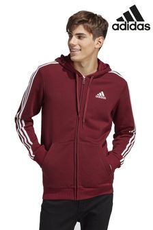 Rot - Adidas Sportswear Essentials Fleece 3-stripes Hoodie (U75296) | 67 €