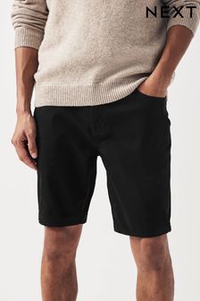 Black Slim Motionflex 5 Pocket Chino Shorts (U75316) | 124 SAR