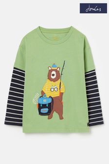 Joules Chomp Long Sleeve Artwork Top (U75369) | HK$195 - HK$215