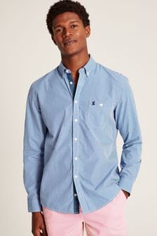 Joules Abbott Blue Gingham Cotton Poplin Shirt (U75387) | $79