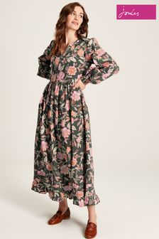 Joules Heather Grey Woven Cotton Dress (U75396) | 486 SAR