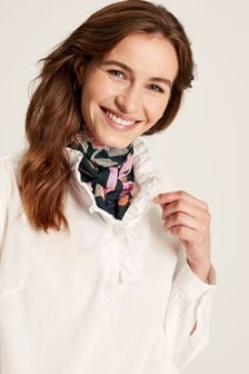 Joules Middleton Grey Printed Square Scarf (U75405) | €10.50