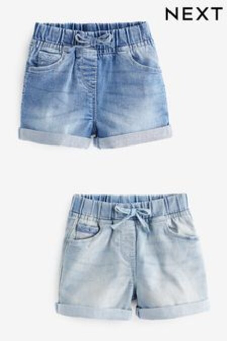 Denim con lavado oscuro - Pantalones cortos con cintura elástica (3 meses-10 años) (U75419) | 22 € - 27 €