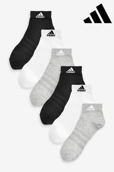 adidas Grey Adult Thin and Light Sportswear Ankle Socks 6 Pairs (U75717) | 28 €