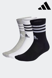 adidas Grey Adult 3-Stripes Cushioned Crew Socks 3 Pairs (U75727) | 20 €