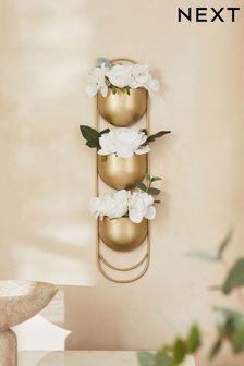 White Artificial Peony Wall Plaque