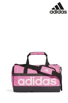 adidas Pink Essentials Linear Duffel Bag (U75813) | $35