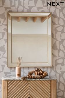 Light Natural Beveled Rectangular Wall Mirror (U76085) | €132